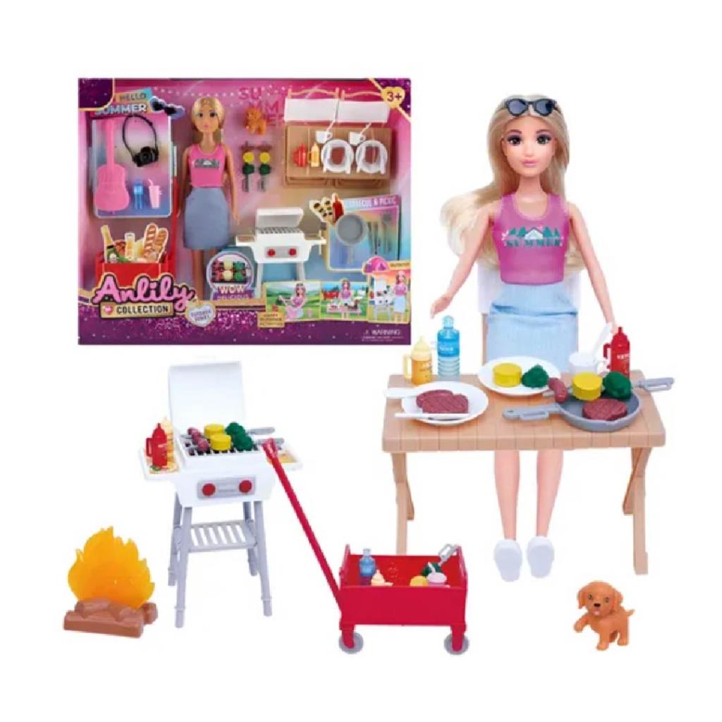 Anlily Summer BBQ Doll Playset